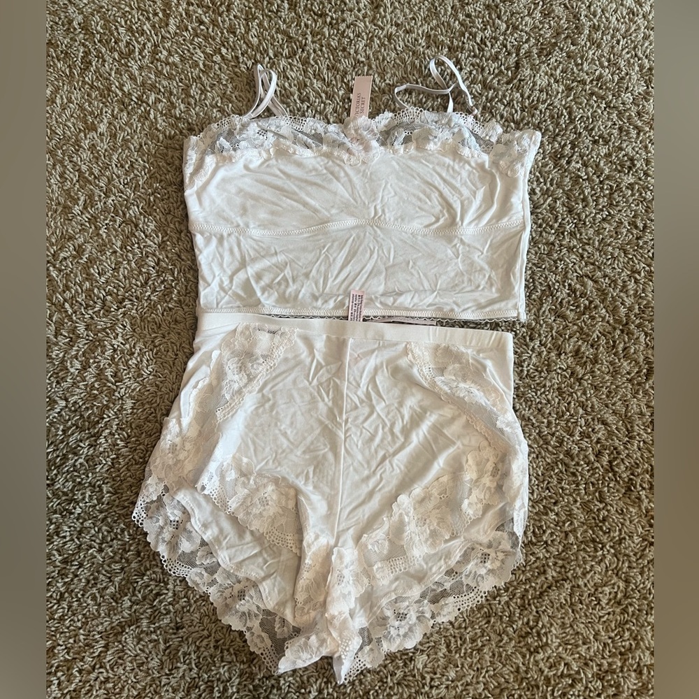 NWT - Victoria Secret Sexy White PJ Set - both size Small